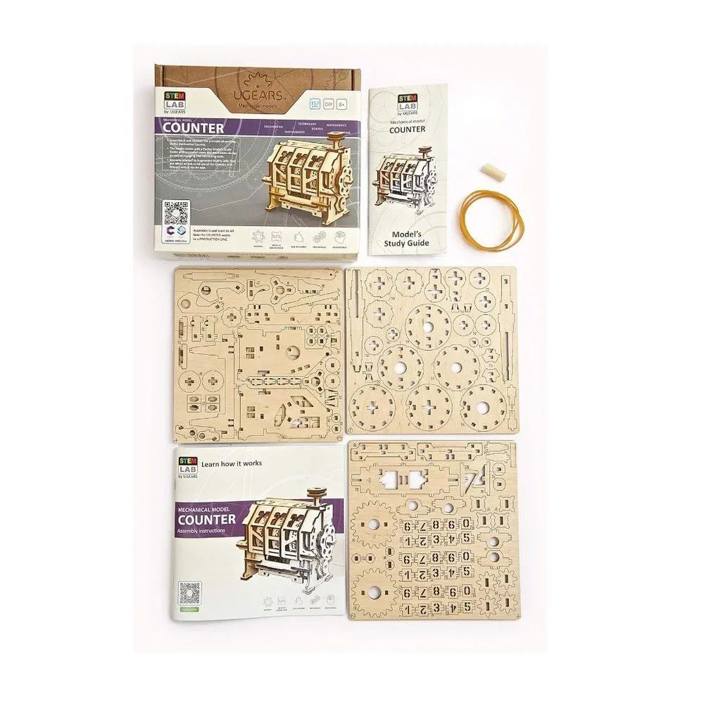 UGEARS STEM Lab 3D Puzzle Wood Model Kit Counter Wooden DIY Craft EASTER BASKET